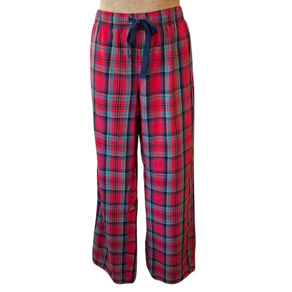 Victoria’s Secret Tartan Plaid Red Flanne Long Pants Pajama Set PJs PJ Sz Large - Picture 6 of 16